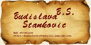 Budislava Stanković vizit kartica